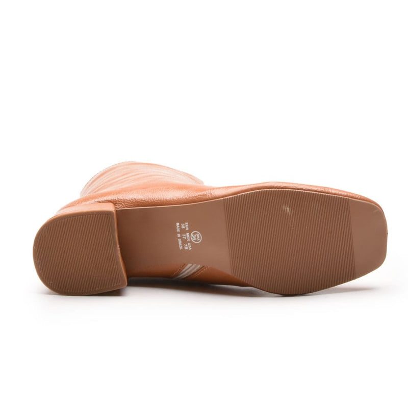BOTA FEMININA CANO CURTO EM VERNIZ MOLHADO 159032-WHISKY-39