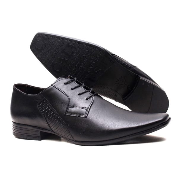 Sapato Social Calvest Em Couro Carneiro-1100D347-HAVANA-44