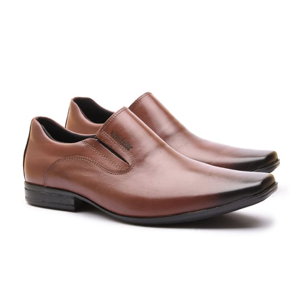 Sapato Social Masculino Calvest Em Couro Marrom Tradicional 2305B461 - 40