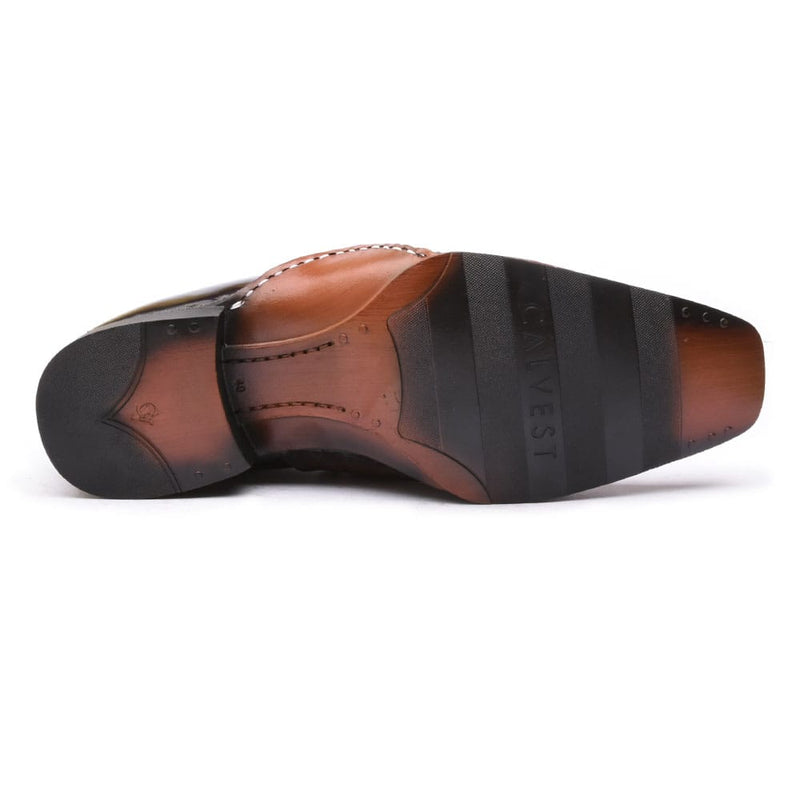 Sapato Social Masculino Calvest Em Couro Bordo-1930F020